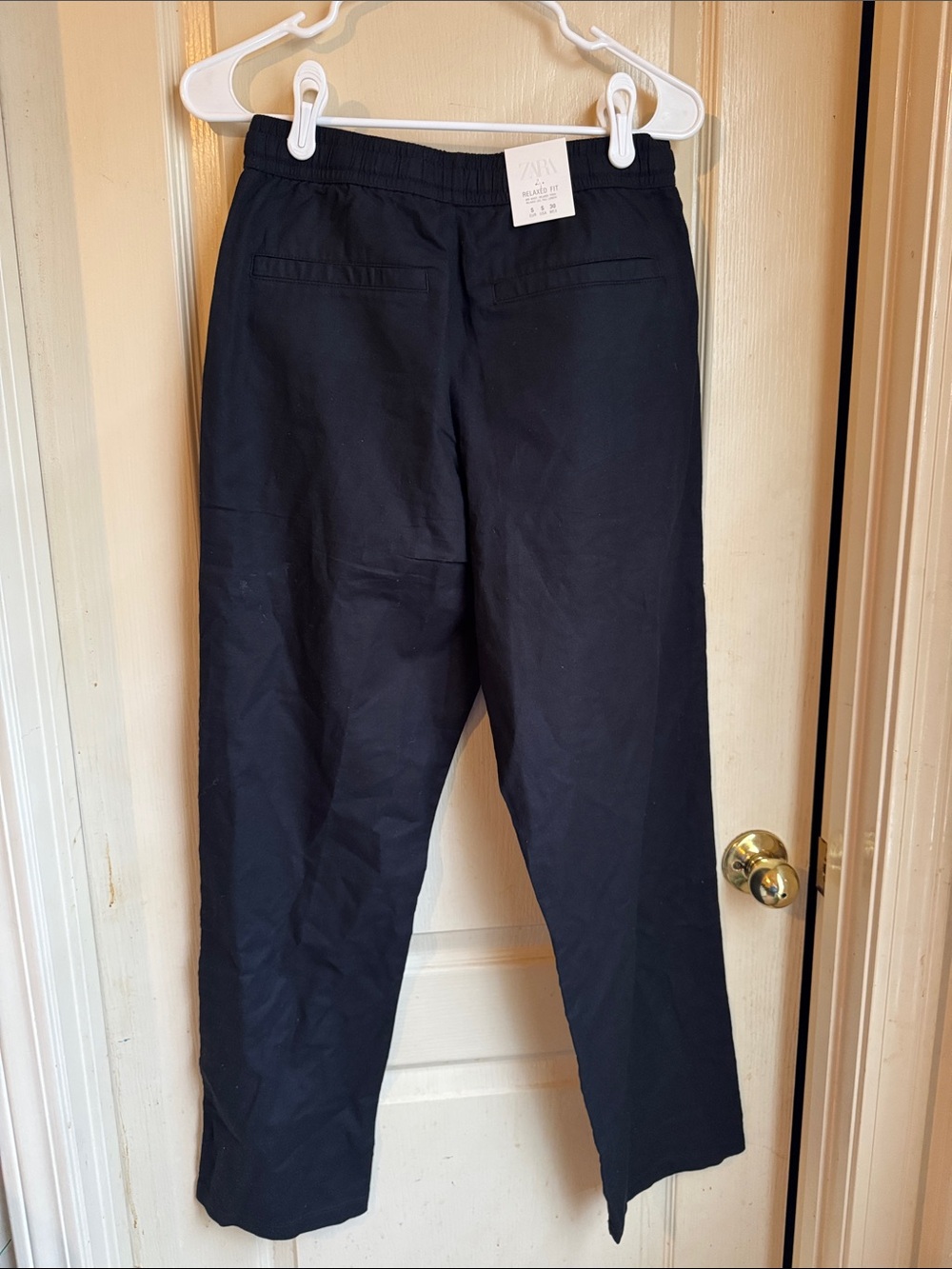 NWT! Zara Black Relaxed Fit Pants Size Small - Picture 8 of 8